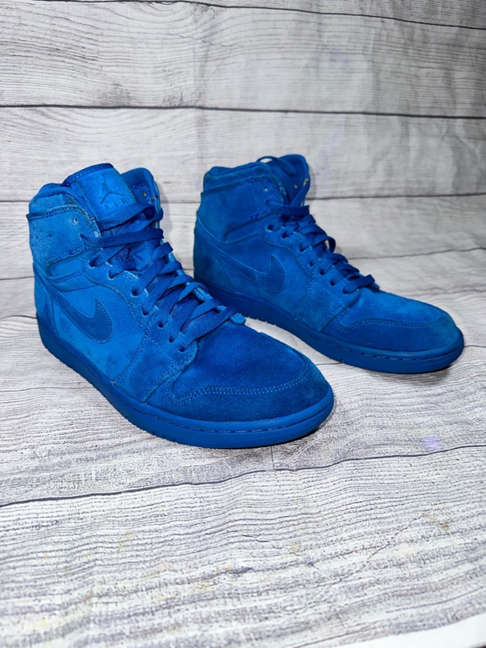 Nike Air Jordan 1 High Retro Blue Suede 332550-404 size 8.5 M